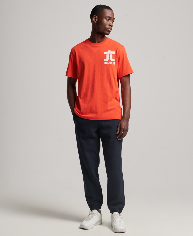 mens Code Osaka Logo T-Shirt in Sunset Red | Superdry US