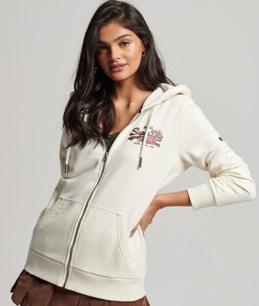 Vintage Logo Narrative Zip Hoodie Image 1