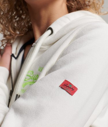 Vintage Logo Neon Zip Hoodie Image 4