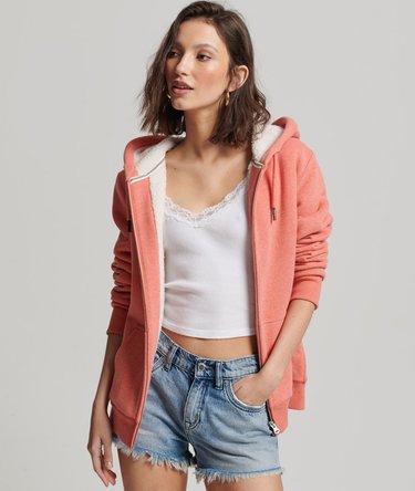 Essential Borg Lined Zip Hoodie Image 5