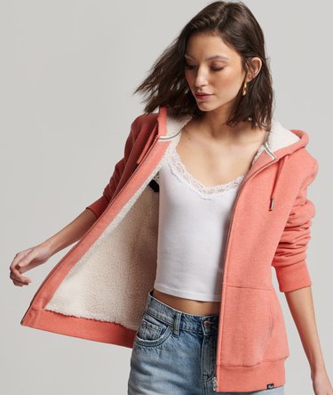 Essential Borg Lined Zip Hoodie Image 1