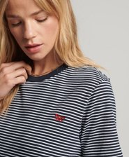 Vintage Logo Embroidered Stripe T-Shirt