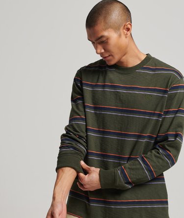 Organic Cotton Vintage Textured Stripe Top Image 1