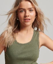 Athletic Essentials Lace Trim Vest Top