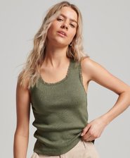 Athletic Essentials Lace Trim Vest Top