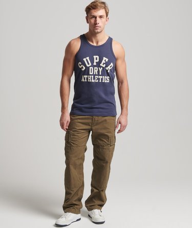Organic Cotton Vintage Gym Athletic Vest Image 5