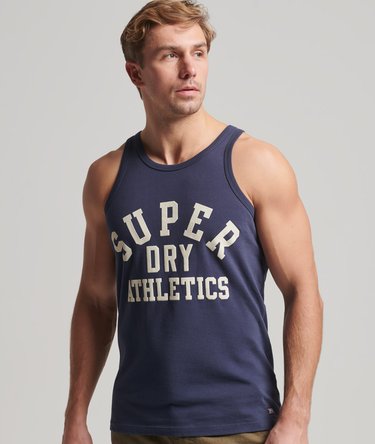 Organic Cotton Vintage Gym Athletic Vest Image 1
