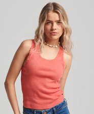Athletic Essentials Lace Trim Vest Top