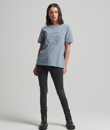 Organic Cotton Vintage Cooper Embossed T-Shirt Image 4