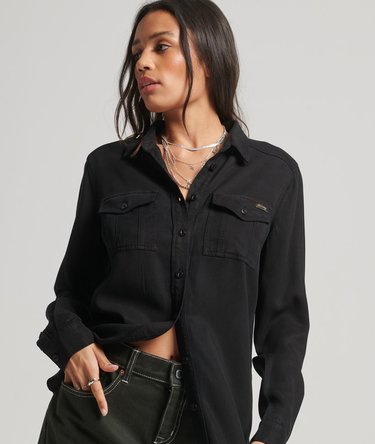 Camicia in stile militare Vintage Image 1