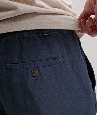 Pantalon de surv&ecirc;tement en lin surteint Image 4