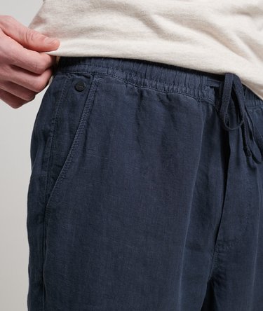 Pantalon de surv&ecirc;tement en lin surteint Image 3