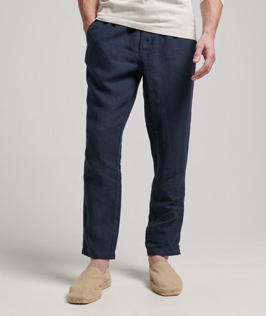 Pantalon de surv&ecirc;tement en lin surteint Image 1