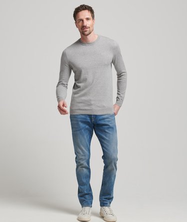 Organic Cotton Cashmere Blend Crew Neck Jumper Image 3