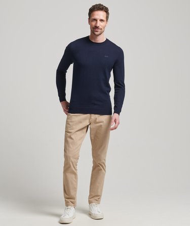 Organic Cotton Cashmere Blend Crew Neck Jumper Image 4