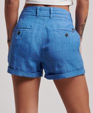 Pantalones cortos de lino sobreteñidos
