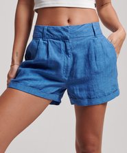 Pantalones cortos de lino sobreteñidos