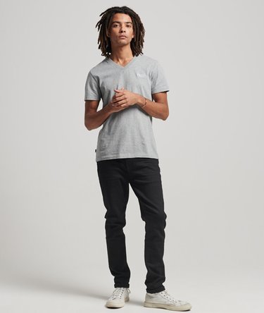 Essential-T-skjorte med V-hals og logo i &oslash;kologisk bomull Image 4