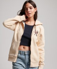 Vintage Logo Narrative Zip Hoodie
