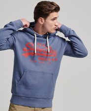 Meliertes Vintage Hoodie mit Logo