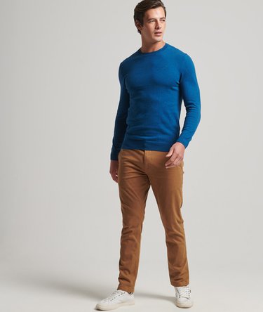 Organic Cotton Cashmere Blend Crew Neck Jumper Image 4