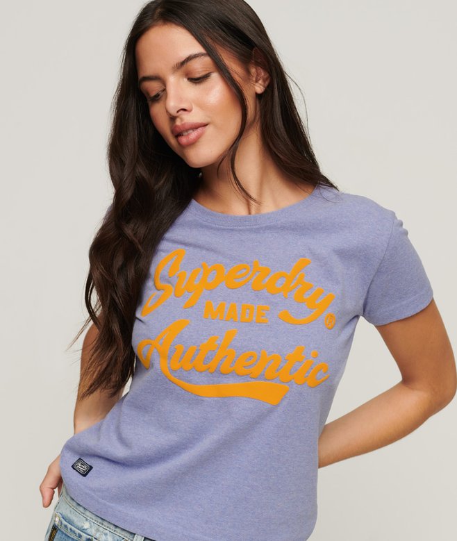 Levi's - Perfect - T-shirt viola con logo effetto marmo