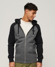 Organic Cotton Essential Logo Baseball Zip Hoodie
