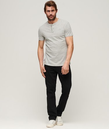 Organic Cotton Vintage Logo Embroidered Henley Top Image 4