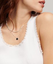 Athletic Essentials Tanktop mit Spitzenbesatz