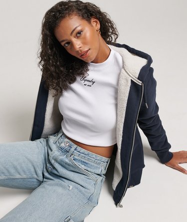 Essential Borg Lined Zip Hoodie Image 5