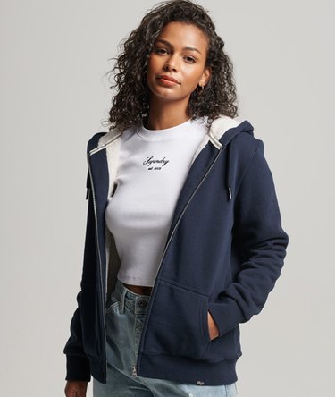 Essential Borg Lined Zip Hoodie Image 2