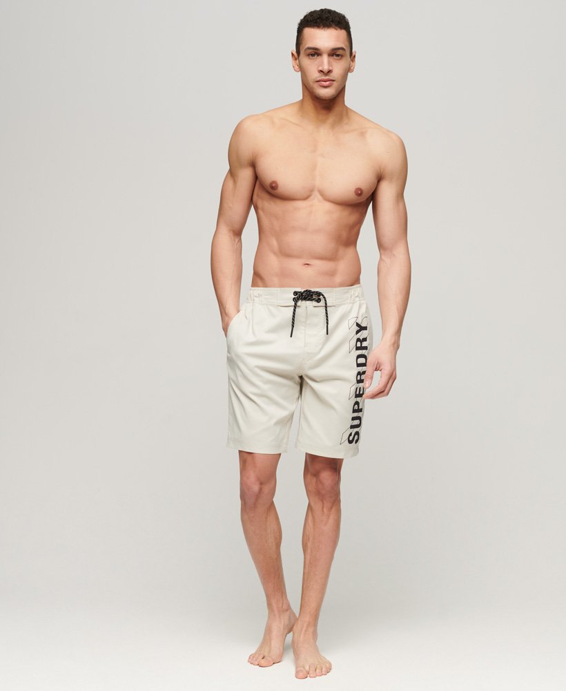 mens Sportswear Recycled Board Shorts in Pelican Beige | Superdry