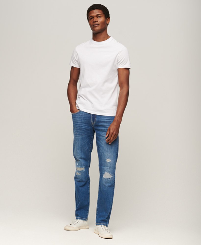 mens Organic Cotton Vintage Slim Straight Jeans in Stanton Bright