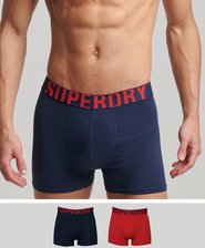 Lot de deux boxers en coton biologique à double logo