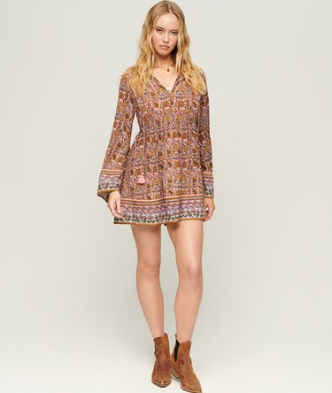 Flare Sleeve 60s Mini Dress Image 5
