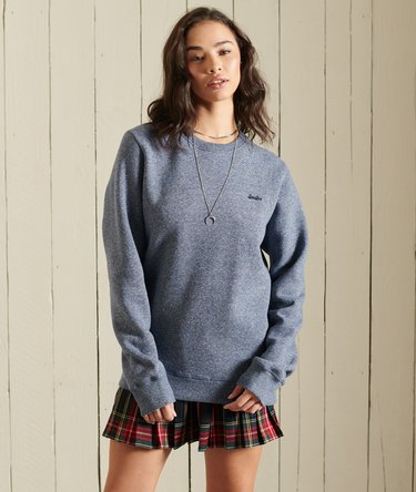 Organic Cotton Oversized Vintage Logo Sweatshirt Image 1
