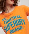 Maglietta Superdry Archive Neon Graphic T-Shirt - Arancione Tangerino - Vestibilità Sottile Donna Taglia 38