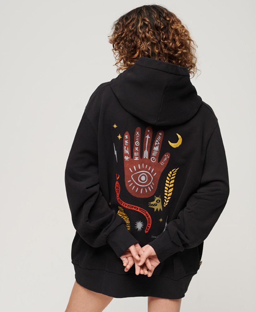 womens Nomadic Folk Hoodie in Black | Superdry US
