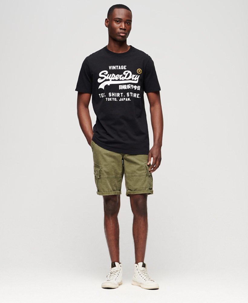 mens Vintage Logo Store Classic T-Shirt in Black | Superdry US