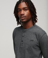 Vintage Logo Embroidered Half Button Top