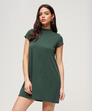 Short Sleeve A-line Mini Dress