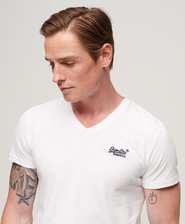 Organic Cotton Essential Logo V Neck T-Shirt