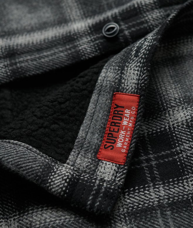 Veste Homme Noire RED By EMP – Coupe Regular, Doublure à Carreaux, Basique Et Intemporelle