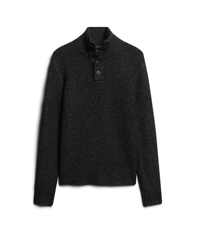 Chunky Knit Button Neck Jumper