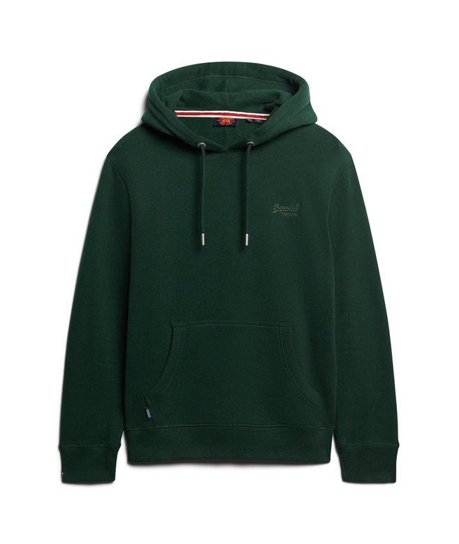 Pull à Capuche Superdry Homme Vert Logo - Taille M, Occasion En Excellent état, Coton/polyester