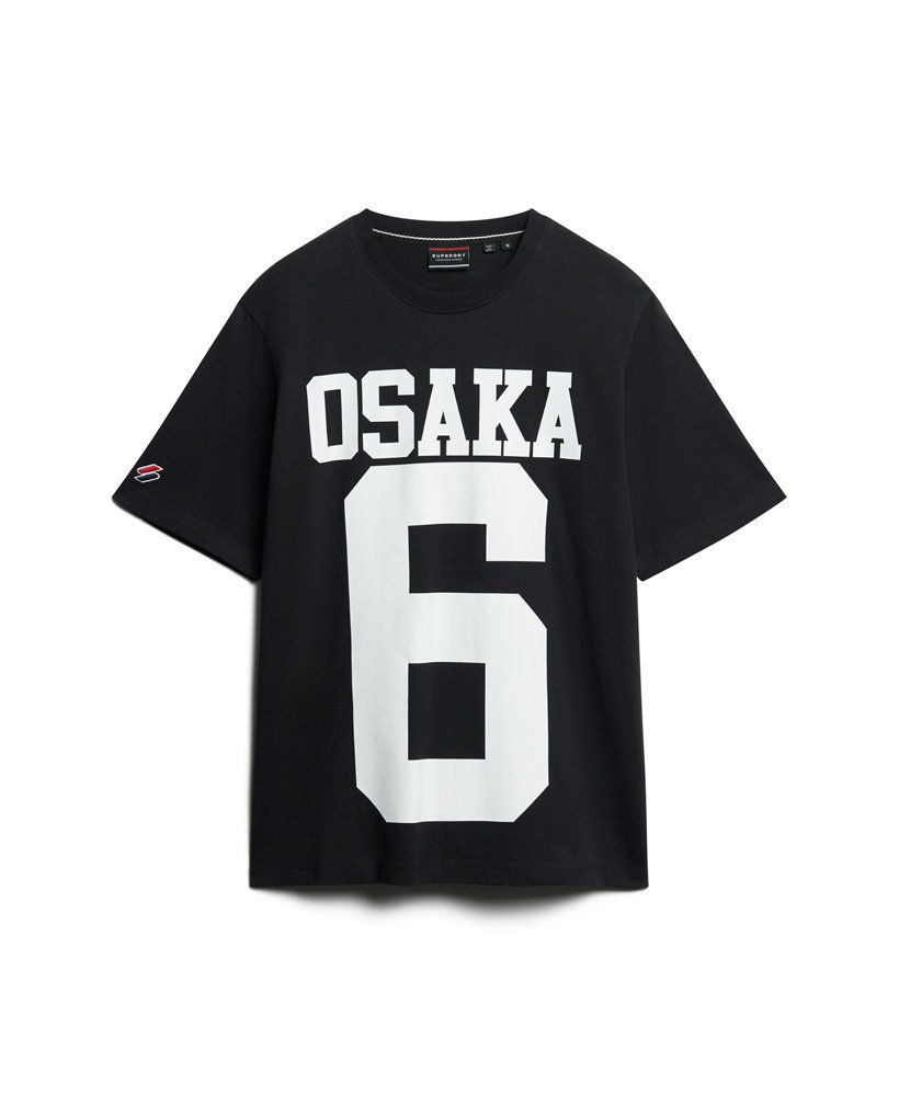 Superdry★大阪 ロゴ＆クラシックフォト☆メンズＴシャツ mens Osaka 6 Photographic Lite T-Shirt in Black | Superdry US