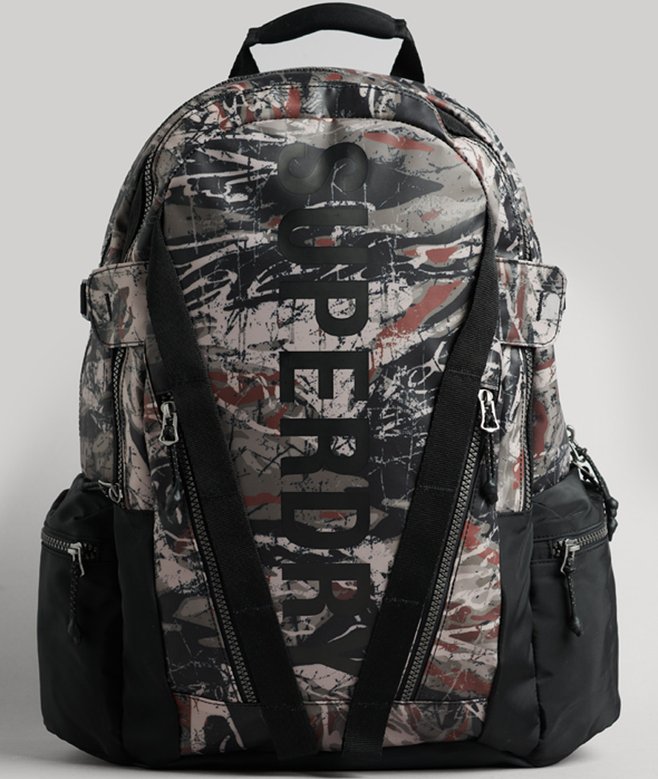 mens Mountain Tarp Graphic Backpack in Camo AOP Superdry UK
