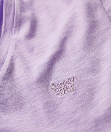 Slub Embroidered V-Neck T-Shirt Image 3
