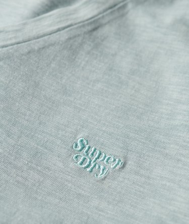 Slub Embroidered V-Neck T-Shirt Image 3