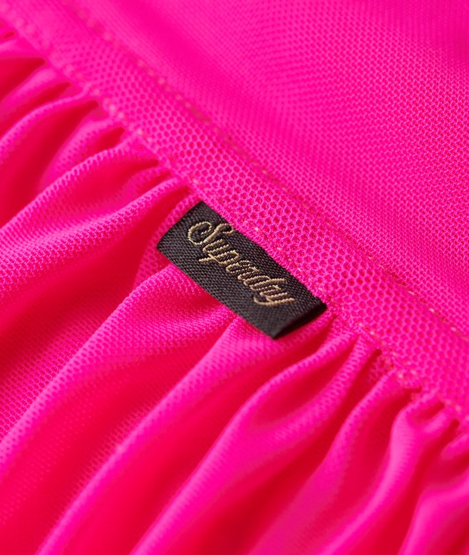 Ruched Mesh Crop Corset Top